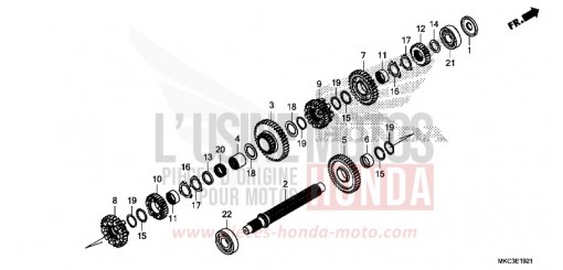 BOITE DE VITESSES (ARBRE INTERMEDIAIRE) (DCT) GL1800DAJ de 2018